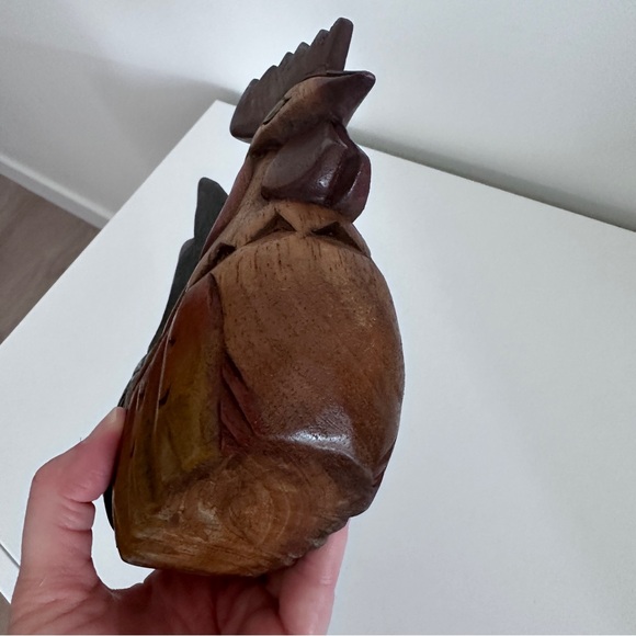 Solid Wood Folk Primitive Rustic Country Cottage Rooster - Picture 5 of 8